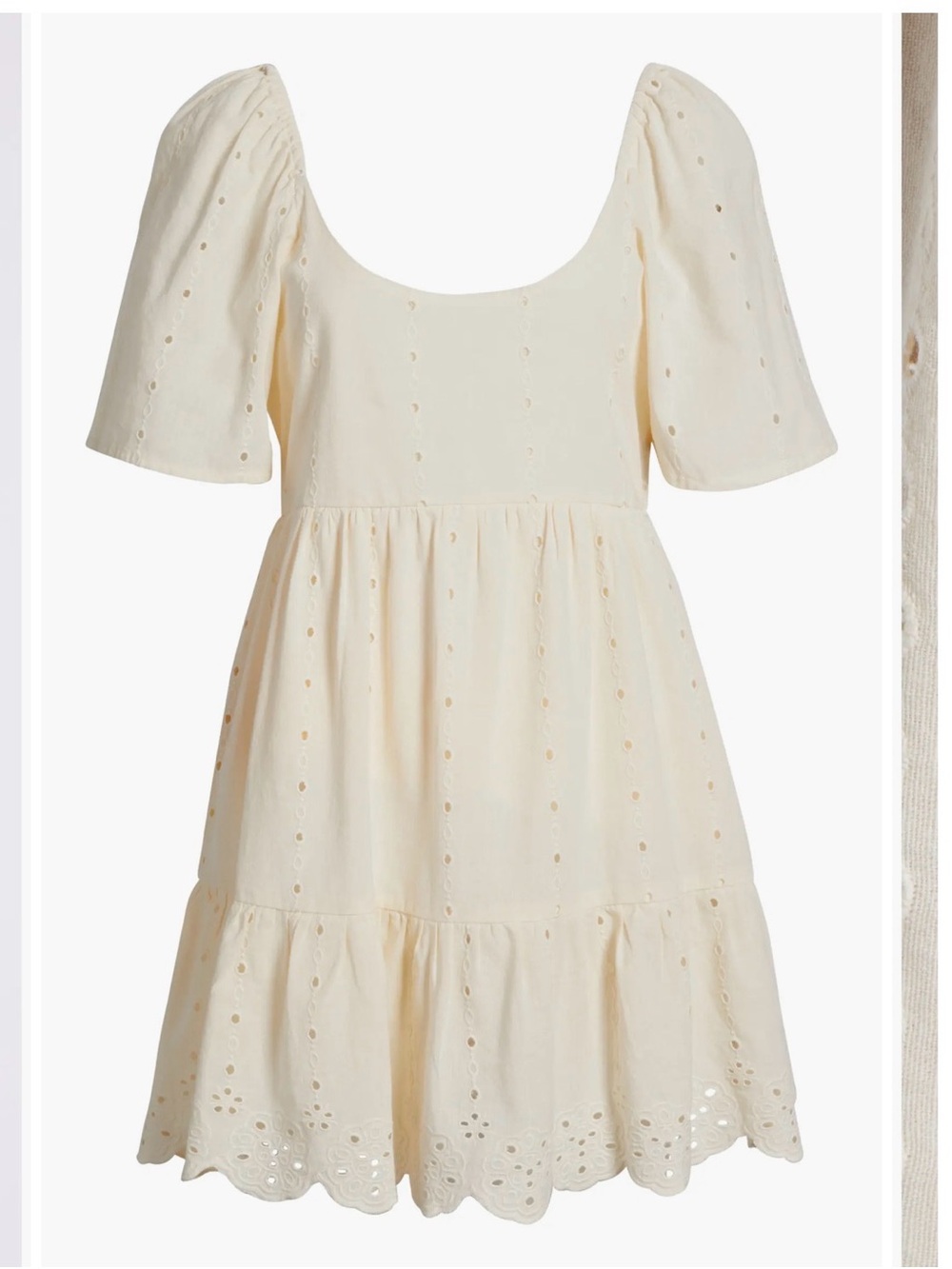 San Carlos La Joya Embroidered Cotton & Linen Minidress #B16